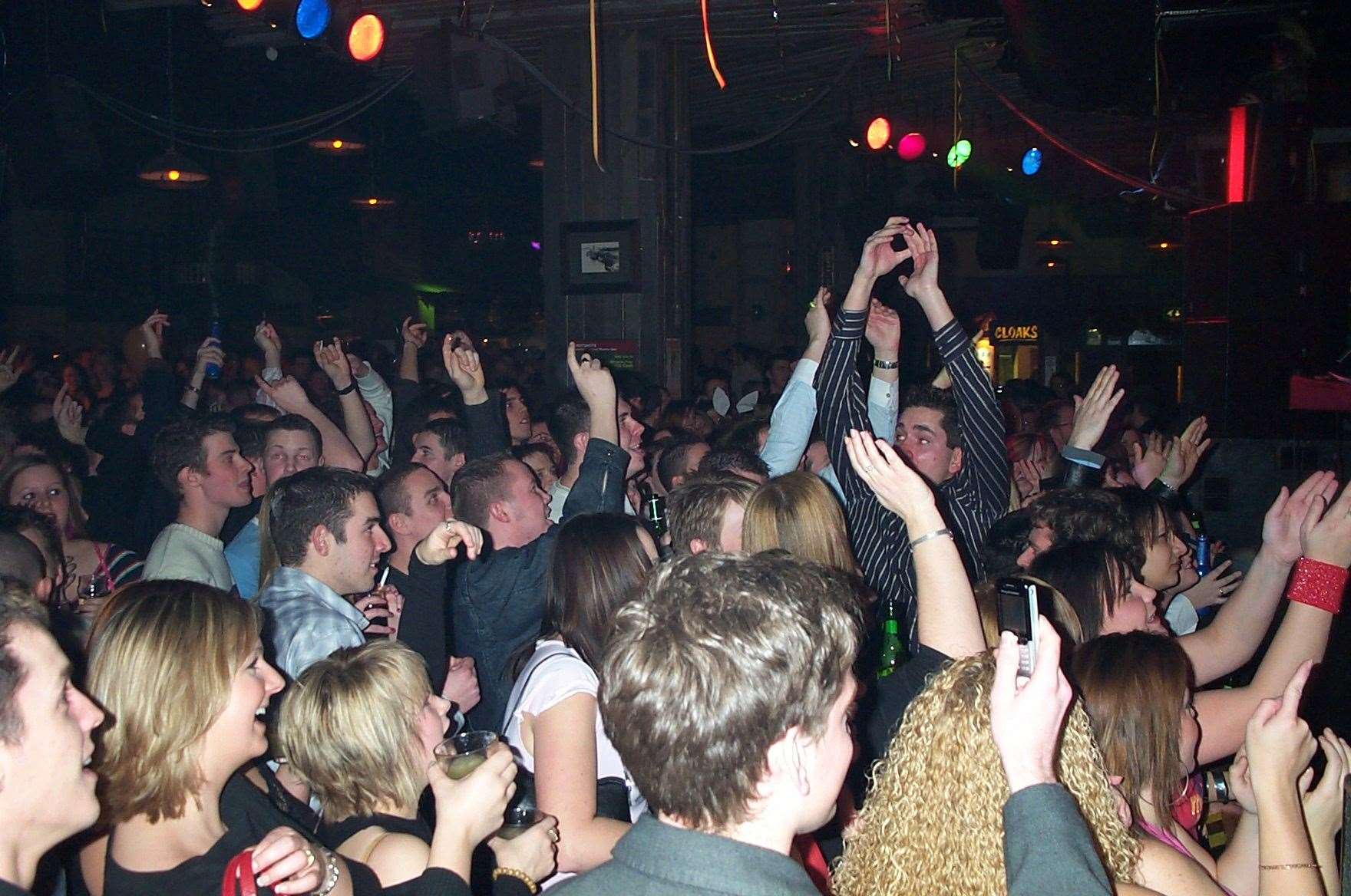 Crowd watching Chesney Hawkes at Jumpin' Jaks in 2004