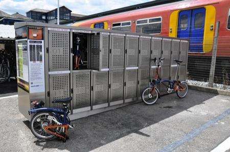 The Department for Transport has approved plans for Brompton Docks containing foldable hire bikes for commuters to be installed at four stations in Kent