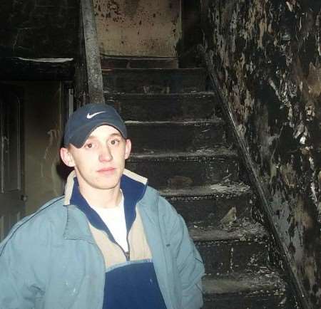 LUCKY: Mark Brown was staying with his father when the fire broke out. Picture: MARY GRAHAM