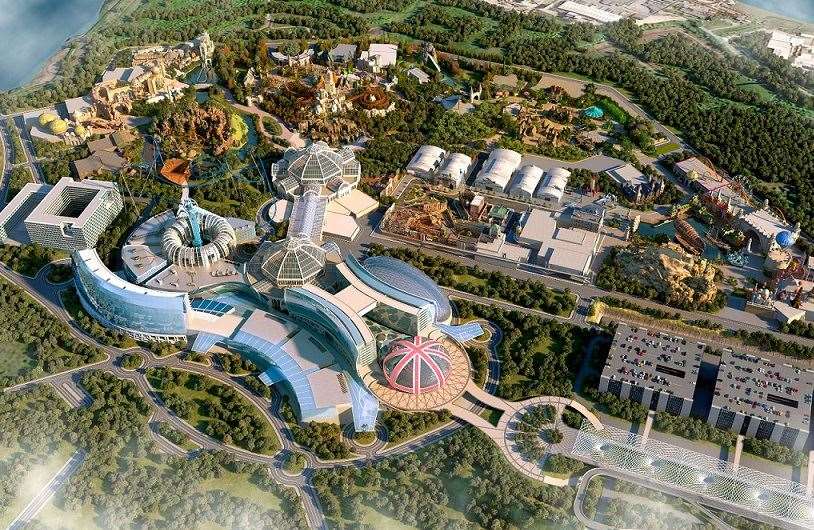An aerial CGI image of what the London Resort could look like. Picture: LRHC