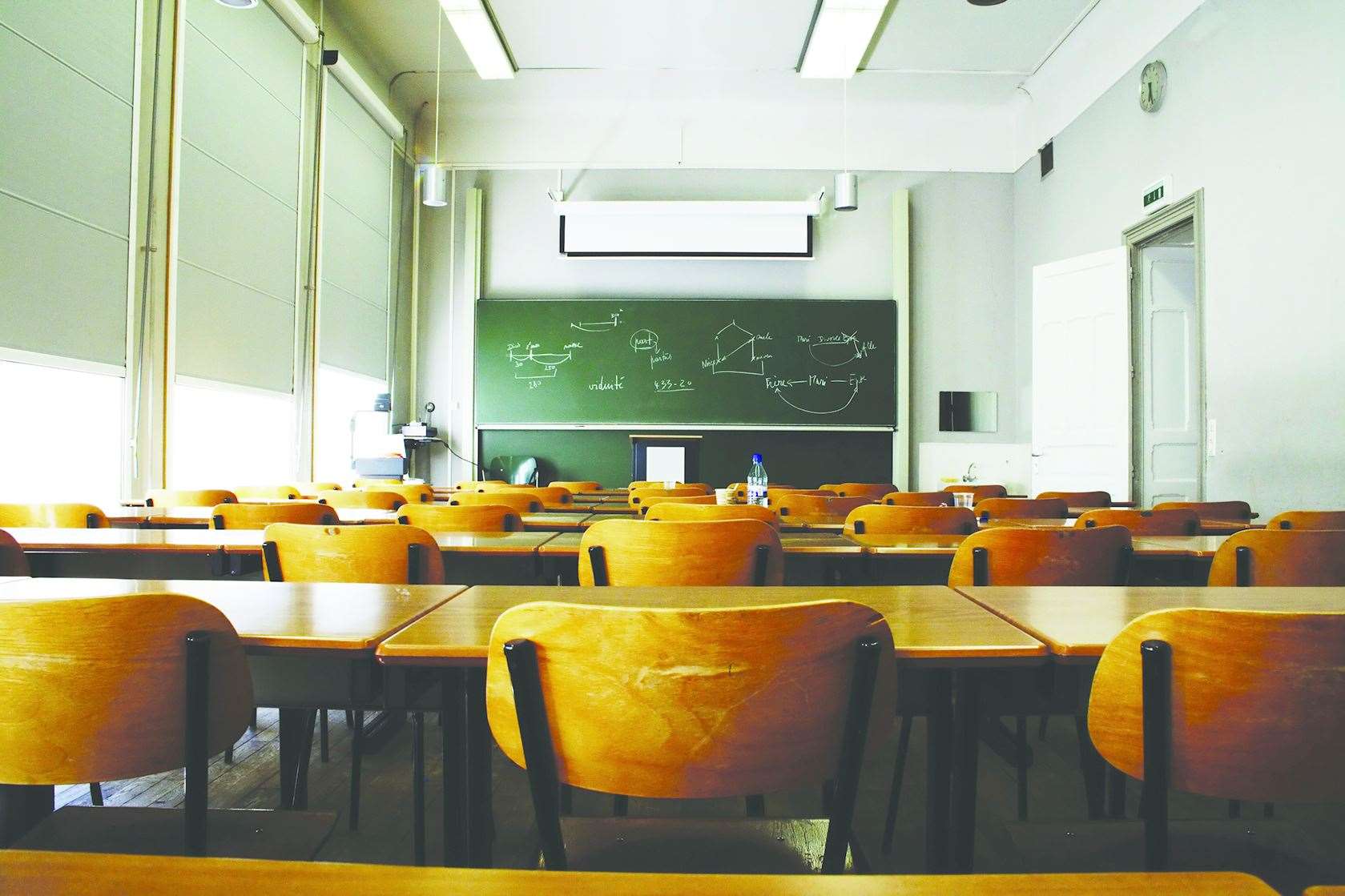 Some classrooms will be empty next Wednesday as teachers strike. Stock picture