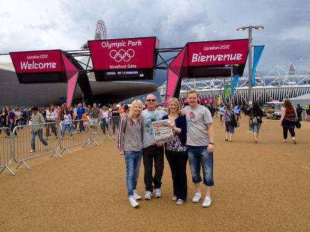 The Neal family with their STG at the Olympic Park