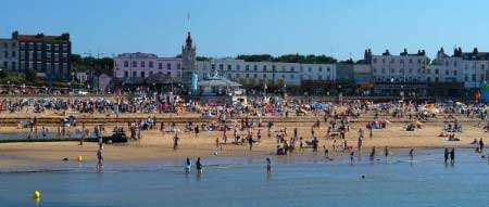 Margate attracted most negative comments - a beautiful beach but run-down town facade
