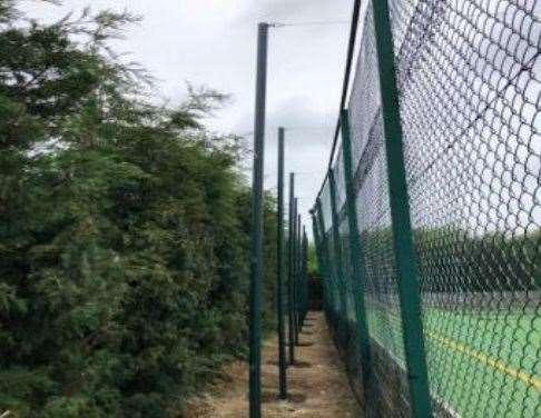 An example of how the cricket net fencing at The Judd School in Tonbridge would look. Picture: KCC