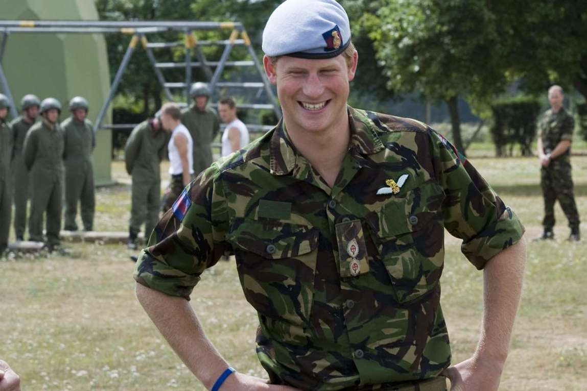 Prince Harry in uniform earlier this year Picture: Arthur Edwards/The Sun