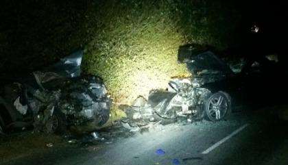 The drivers escaped with only minor injuries. Picture: @kentpoliceash