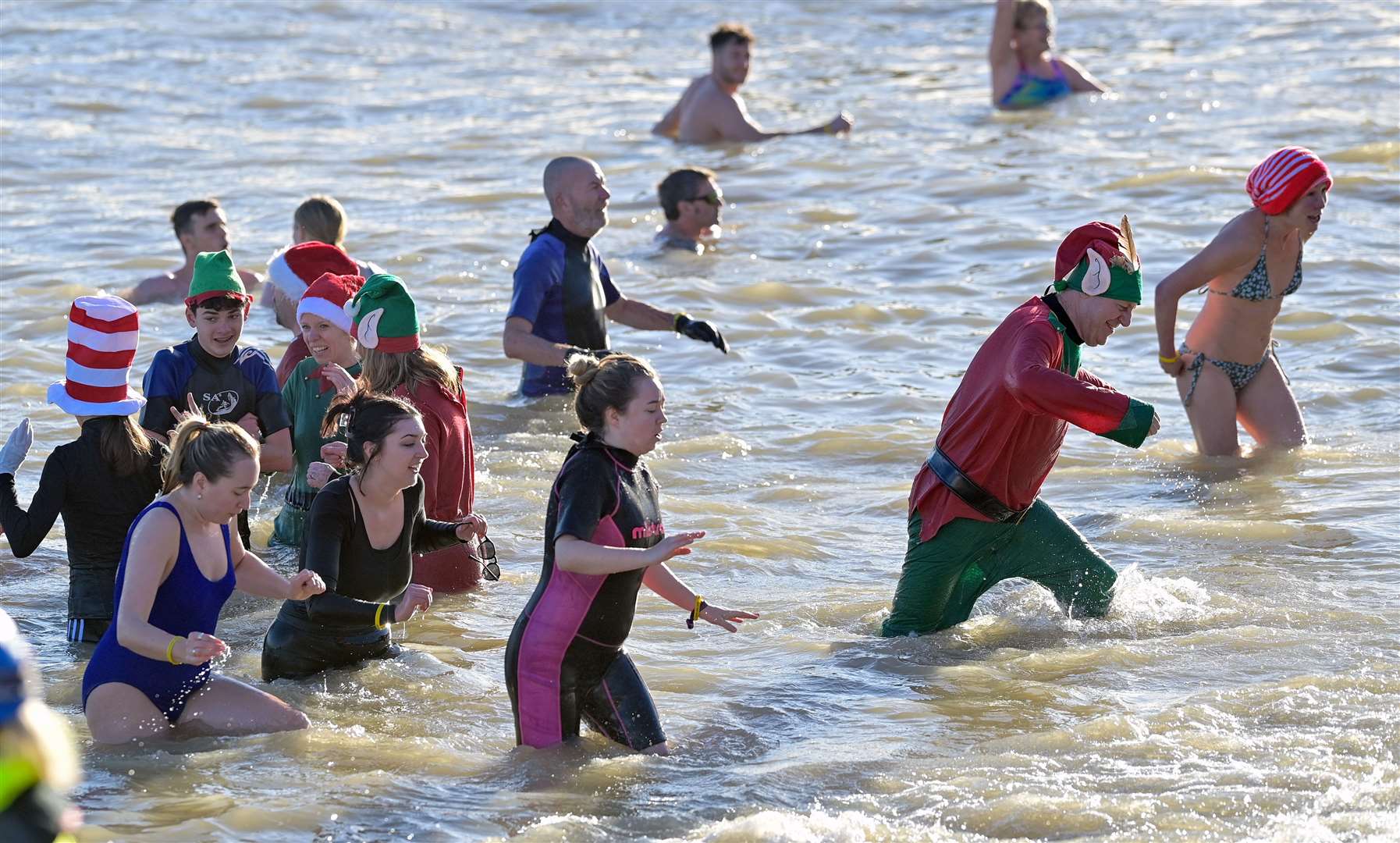 A cold swim on Boxing Day has become a popular tradition