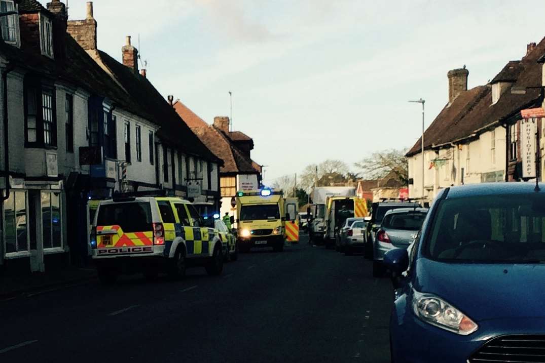 New Romney high street was closed