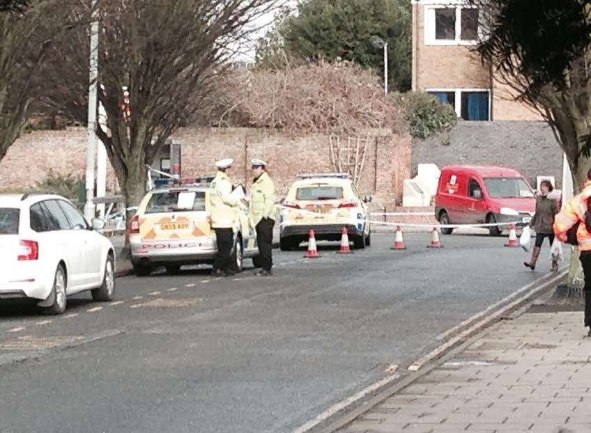 The road was cordoned off for several hours while police conducted investigations
