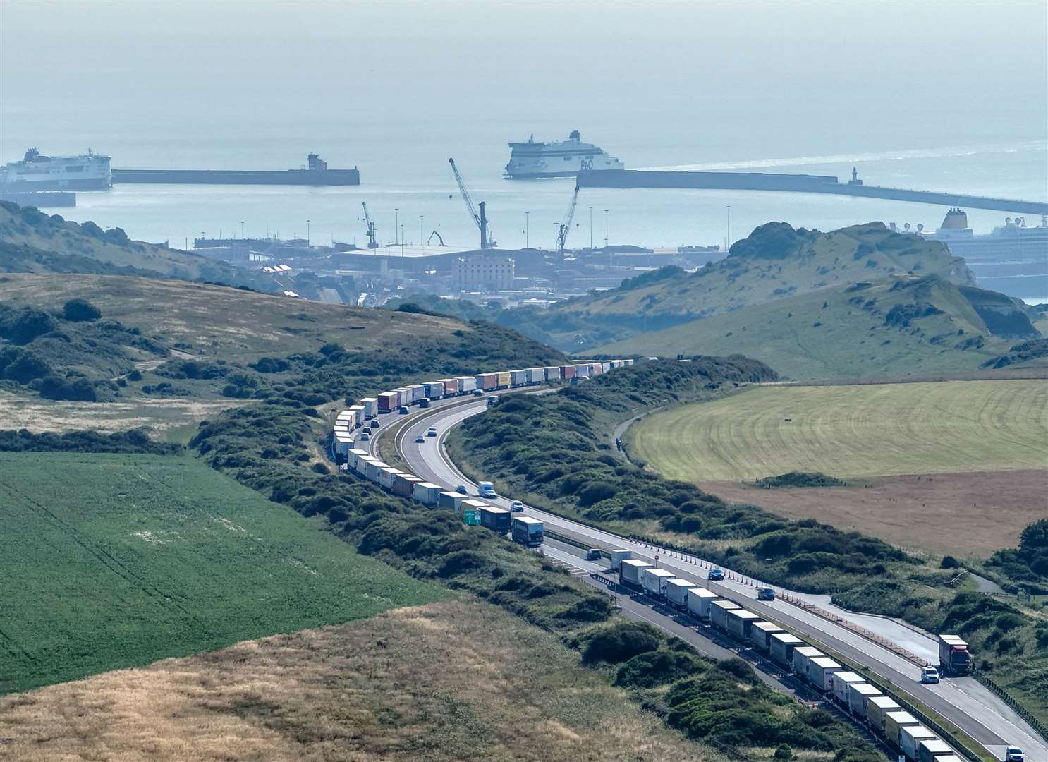 A bird’s eye view of Dover TAP on the A20. Picture: UKNIP
