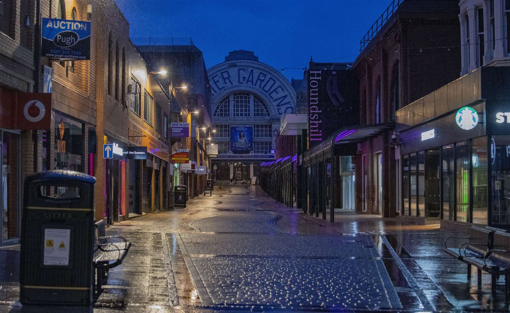 An empty street in Blackpool (Peter Byrne/PA)