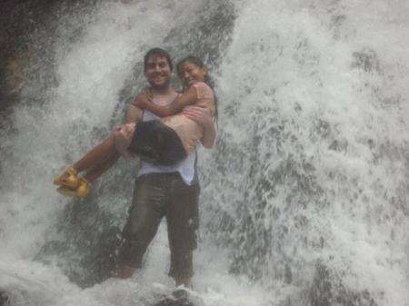 Richard Plummer, with girlfriend Indri, before his accident in Bali