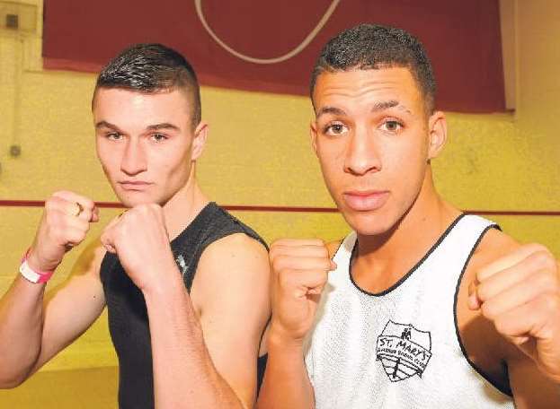 Louie Greene (left) and Ollie Edwards are both fighting at York Hall on Saturday Picture: Steve Crispe