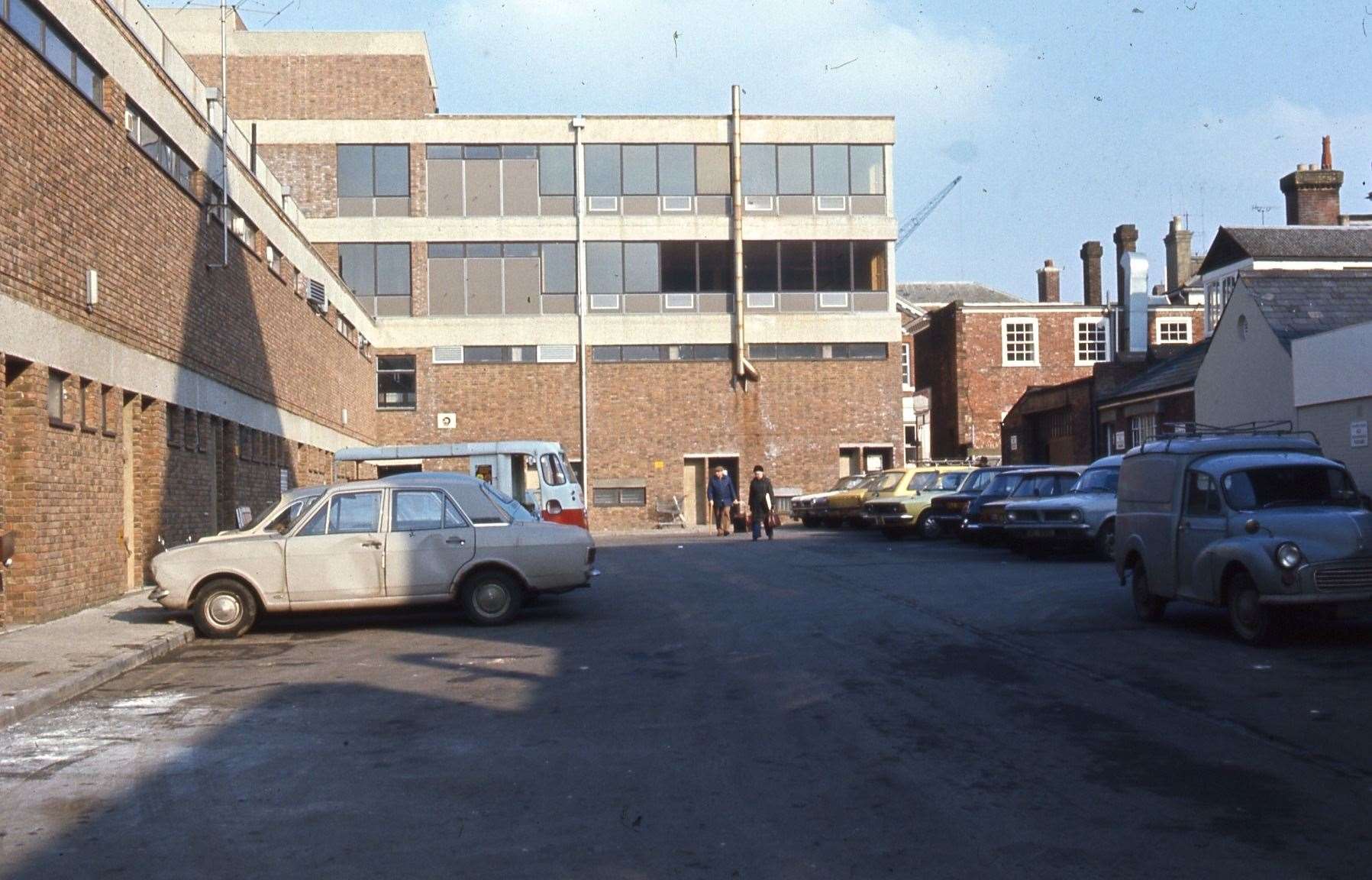 1976 - One of the Tufton Centre service areas behind Bank Street being used for parking before such acts were banned by landowners. Picture: Steve Salter