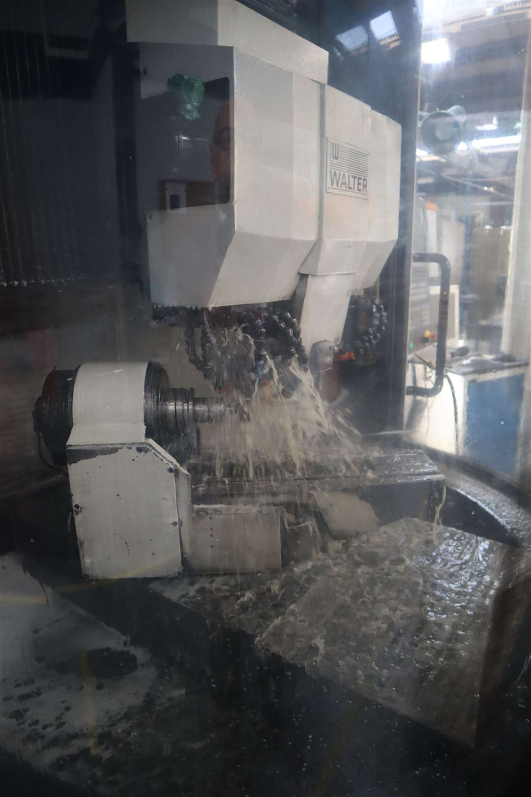 One of the cutting machines in operation at Cajero