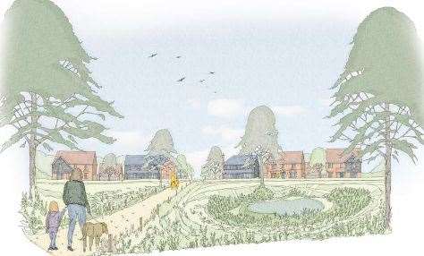 What the new estate at Front Road, Woodchurch, would look like. Picture: Cala Homes