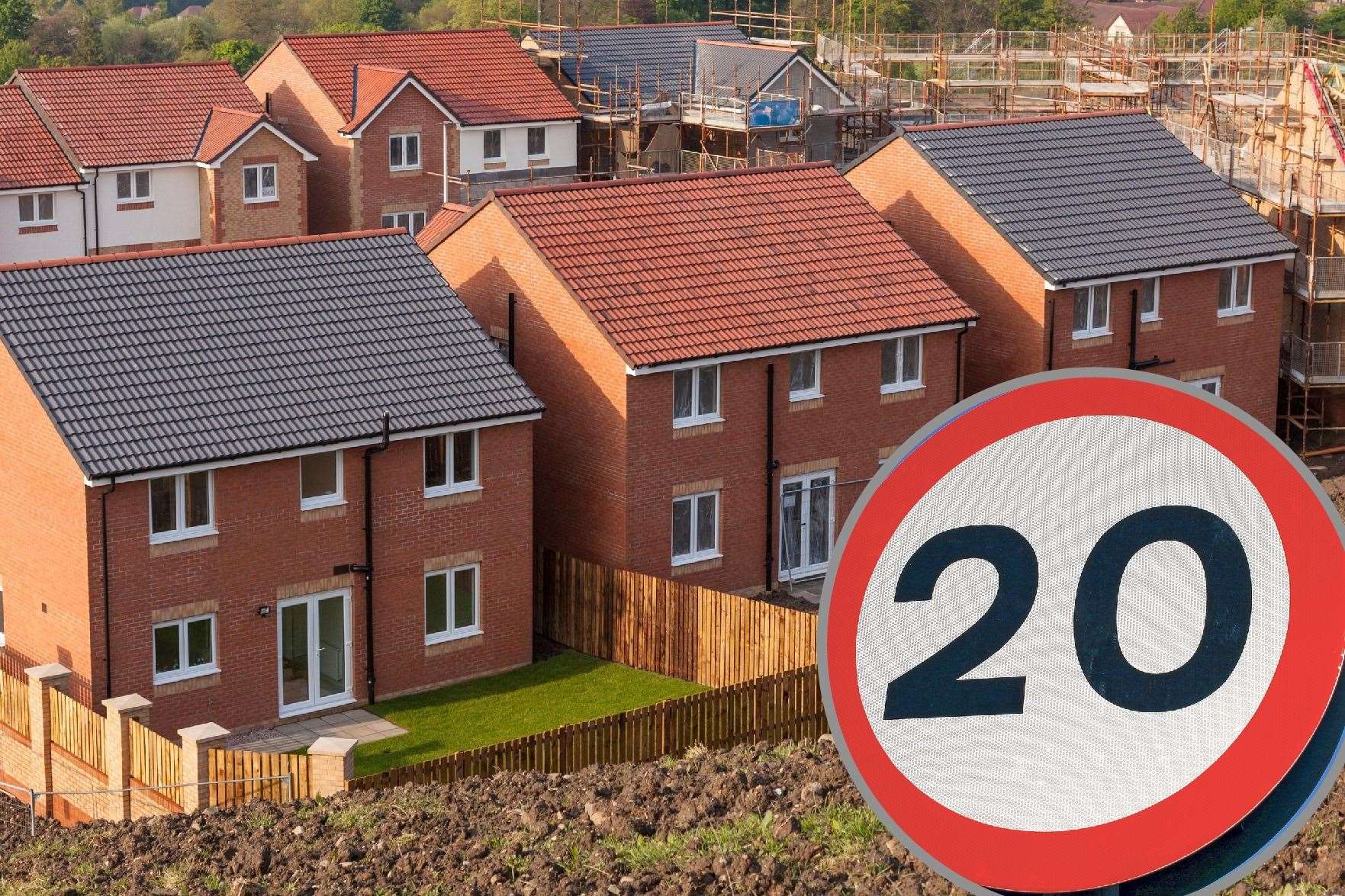 Kent County Council has been urged to insist that 20mph limits be imposed at all new housing developments