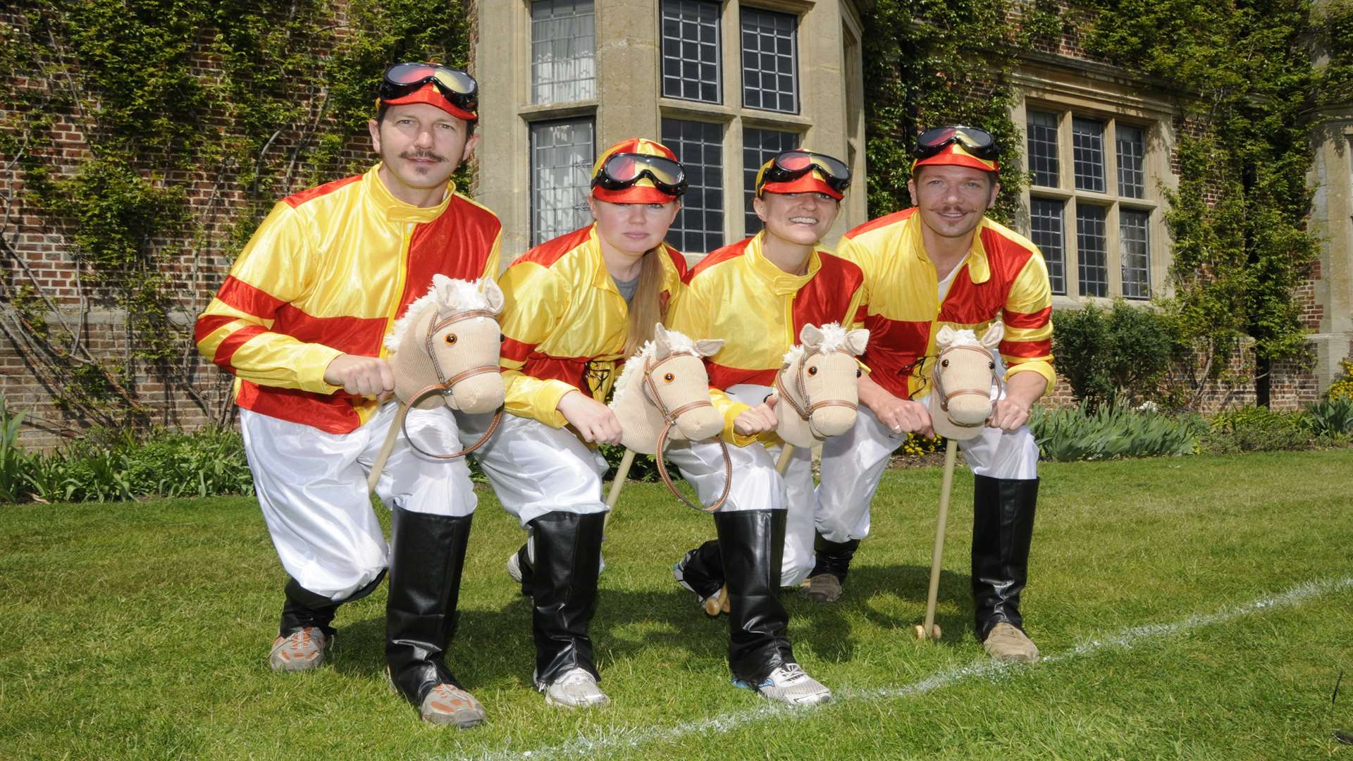 Fancy dress is the done thing at the Chilham Chase. Here's the Jockey Club from a previous year Picture: Paul Amos