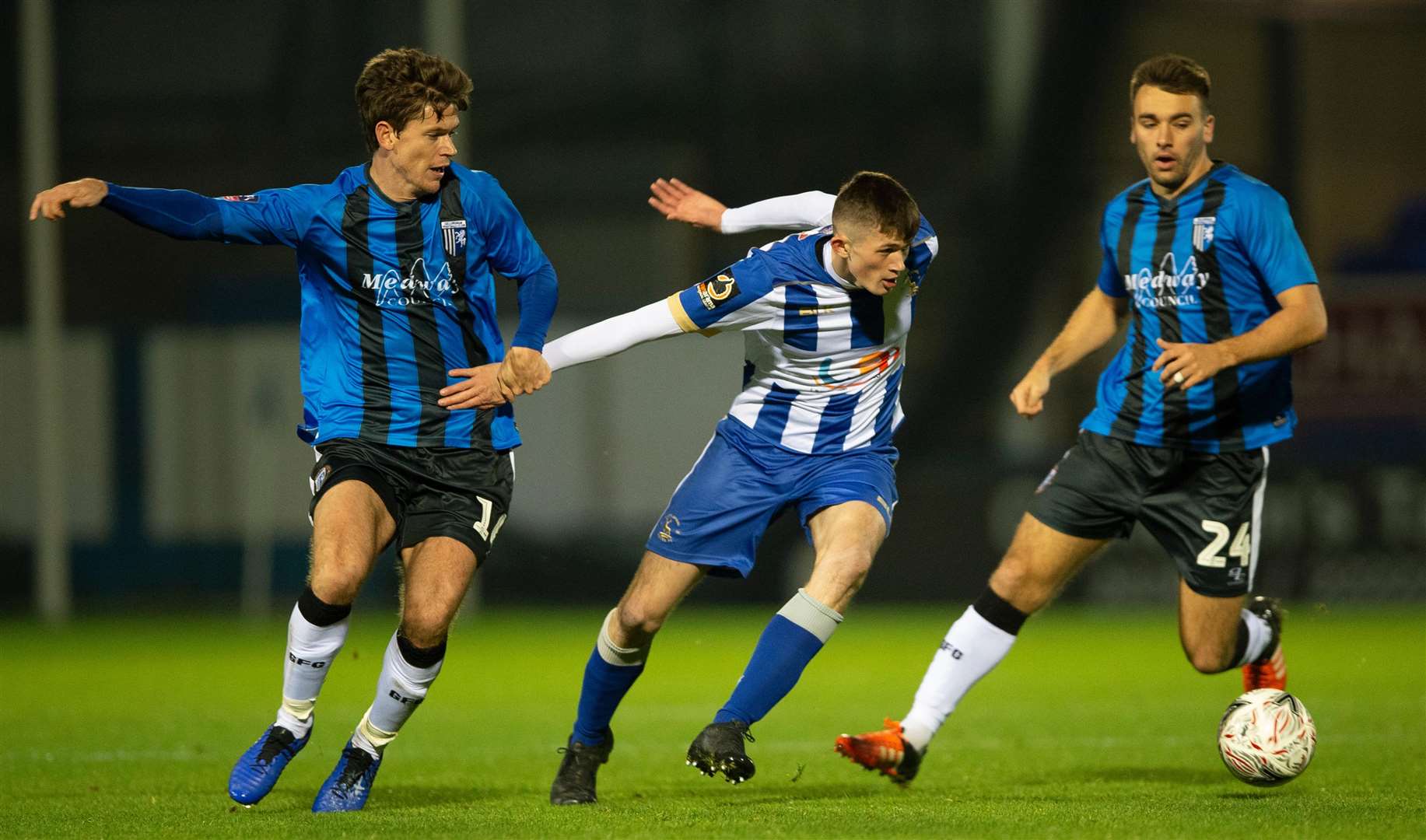 Billy Bingham in action against Hartlepool in the FA Cup first round replay Picture: Ady Kerry