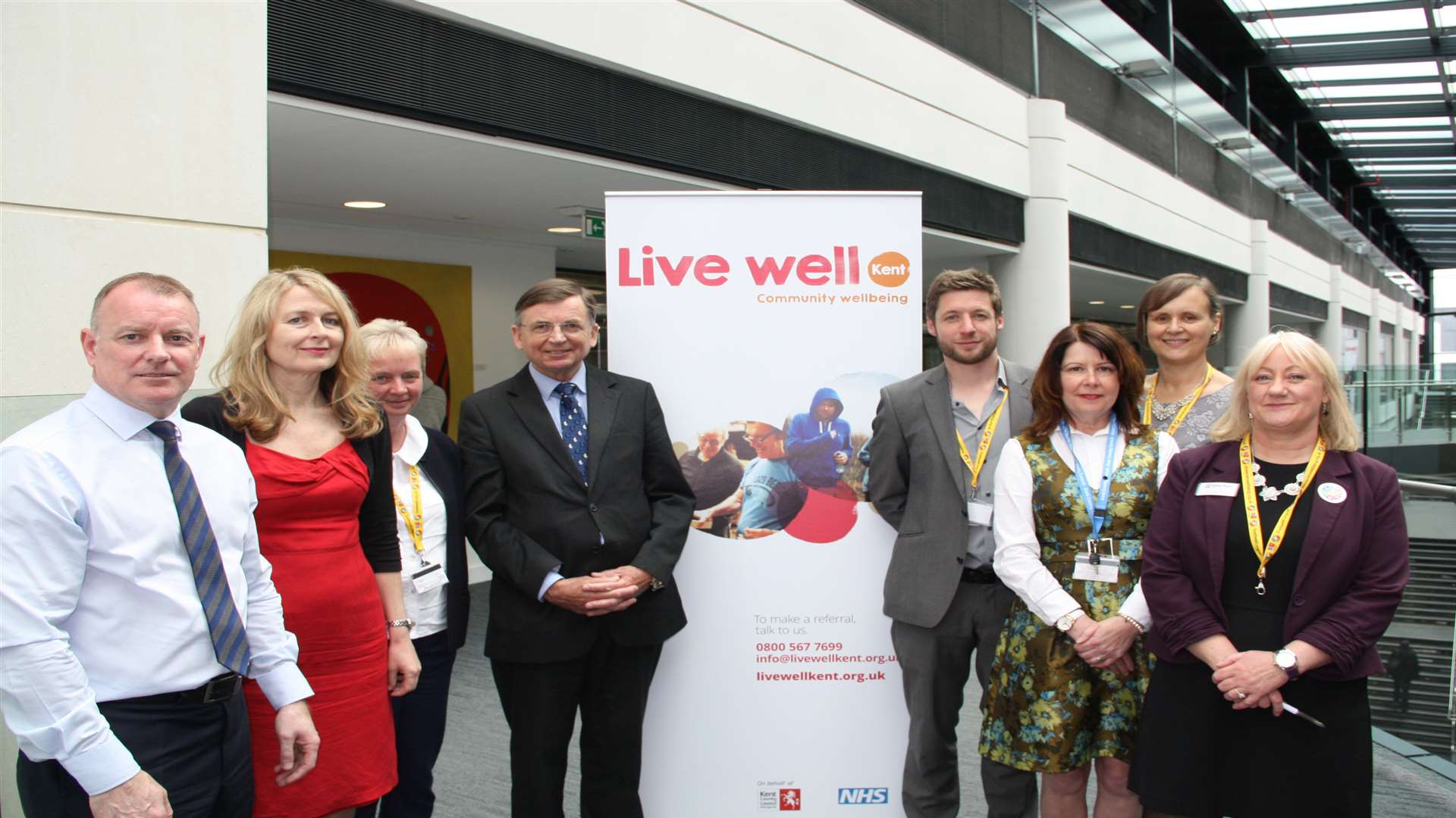 Shaw Trust and Porchlight join Graham Gibbens and KCC colleagues at the Live Well Kent launch