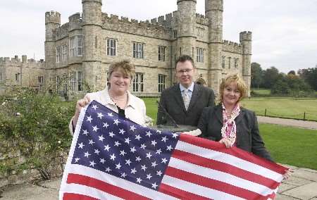 LEFT TO RIGHT: Victoria Wallce, chief executive of Leeds Castle, Andrew Gostelow, Tourism South East and Sandra Matthews Marsh of Kent Tourism Alliance prepare to head to the USA