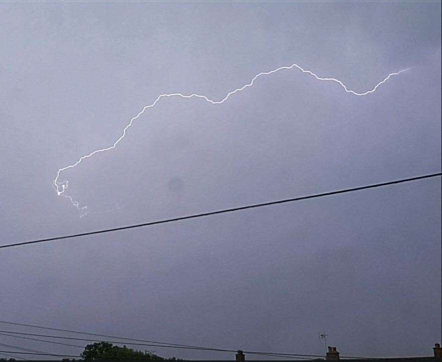 Lightning in Ashford. Picture: Simon Bates