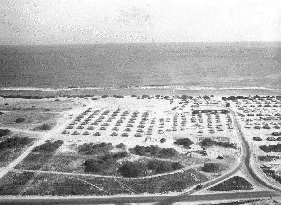 The Army camp - the tents were destroyed in the blast