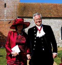 Chartered surveyor Mike Bax, pictured with his wife Jane, has been appointed High Sheriff of Kent