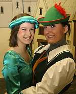 Maid Marian, played by Jodie Carr, with Robin Hood, played by Josie Baulch, both 16.