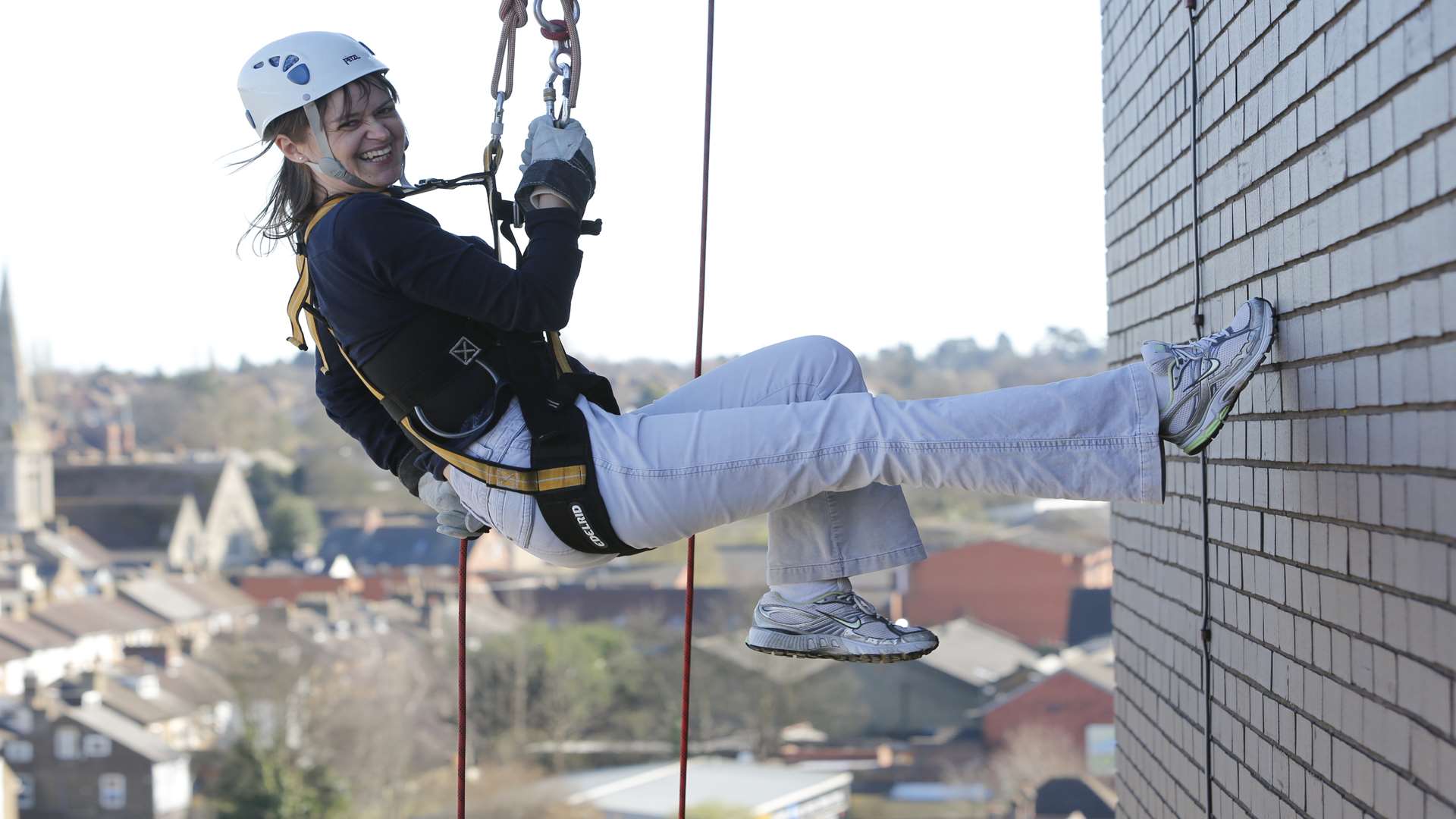 Ann-Marie Langley taking part in the KM Maidstone Abseil Challenge. Booking is now open for this year's event staged at Midhurst Court on Sunday, June 5.
