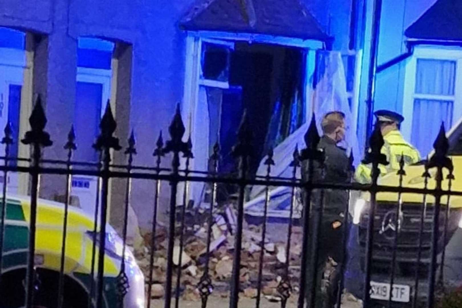 A car smashed into a house in Boundary Road, Ramsgate