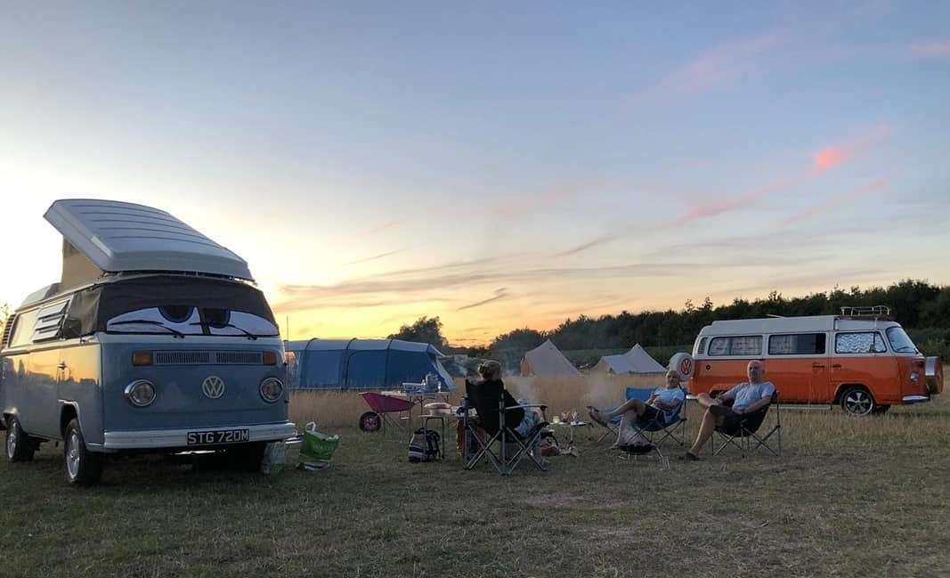 Camper vans at Fallow Fields Camping
