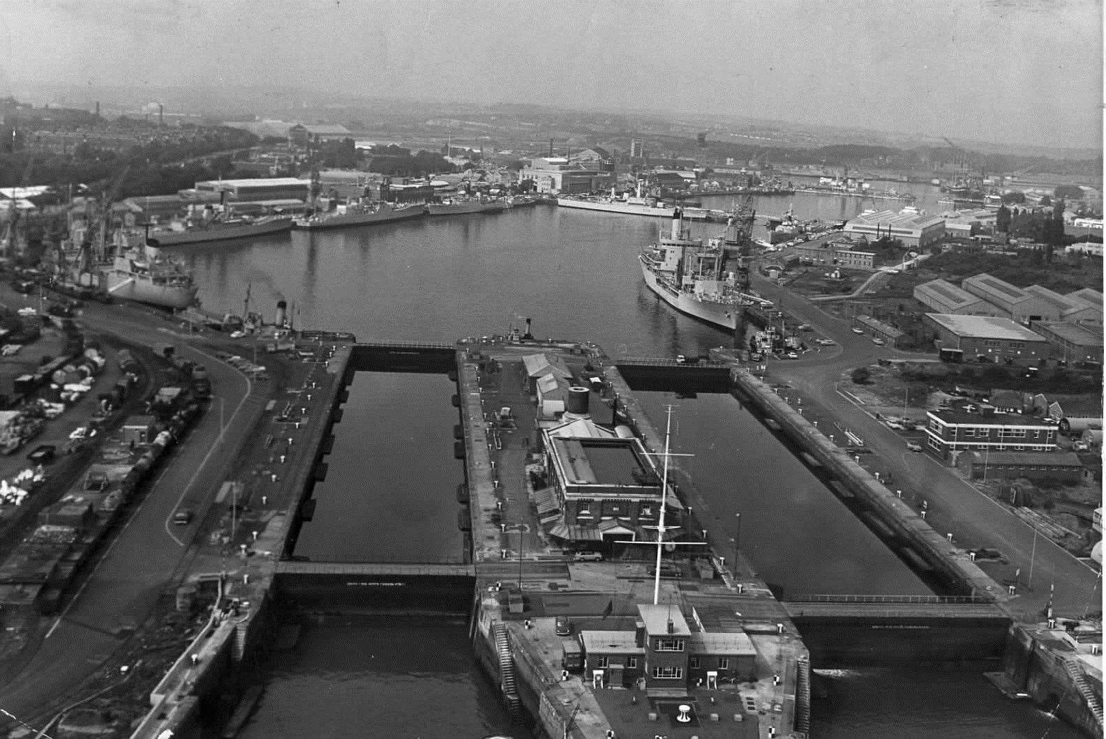 Chatham Dockyard in September 1970