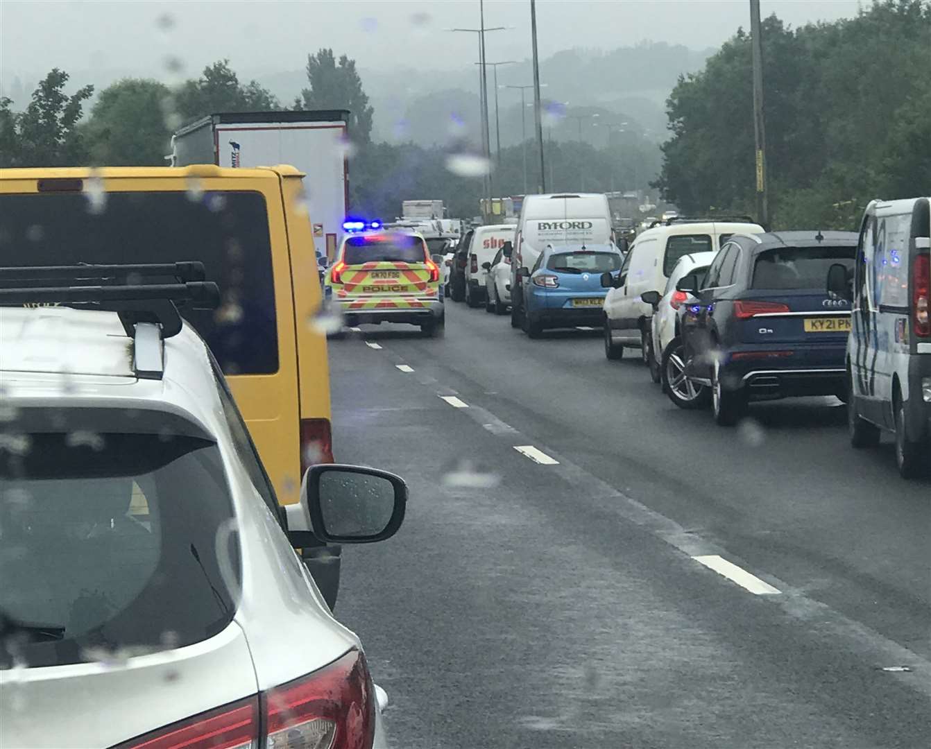 Traffic is queuing on the A2. Picture: Roman Staniszewski