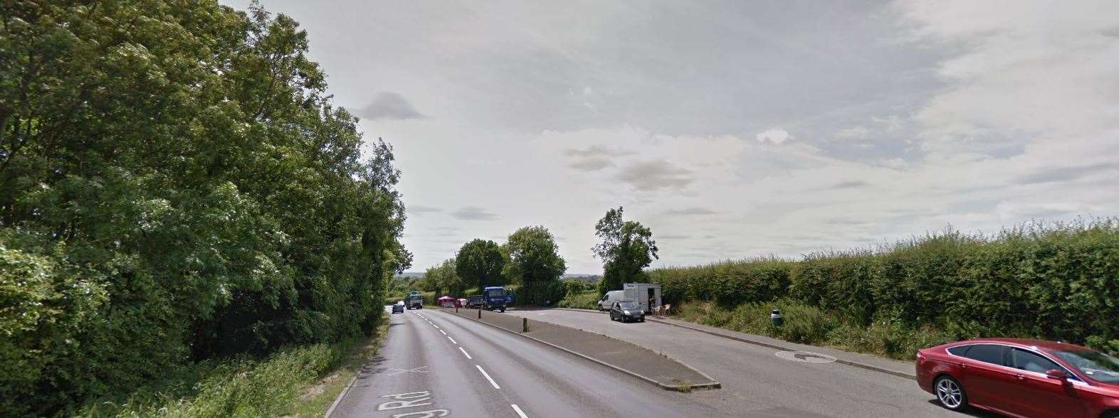 The layby at the A228 at Mereworth where the incident happened Picture: Google