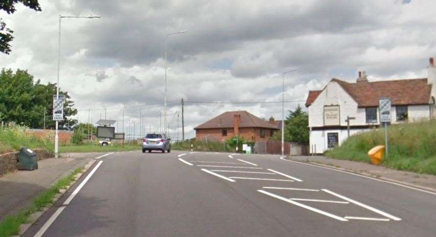 A motorcyclist was killed in a crash on Dover Hill in Folkestone. Photo: Google Street View