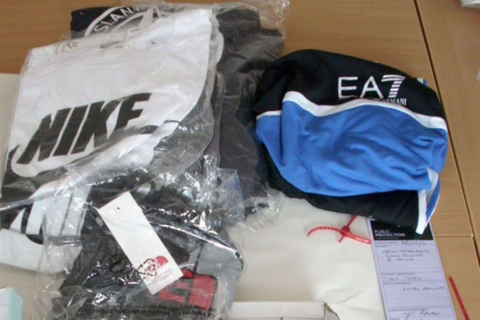 Some of the goods included fake Nike clothing. Picture: Cornwall Council