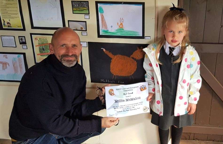 Millie Momahon from Warden House Primary with her fantastic fox. Pictures Les Irvine