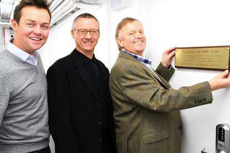 TV presenter Stephen Mulhern, theatre director Mark Everett and comedian Dave Lee at the Marlowe