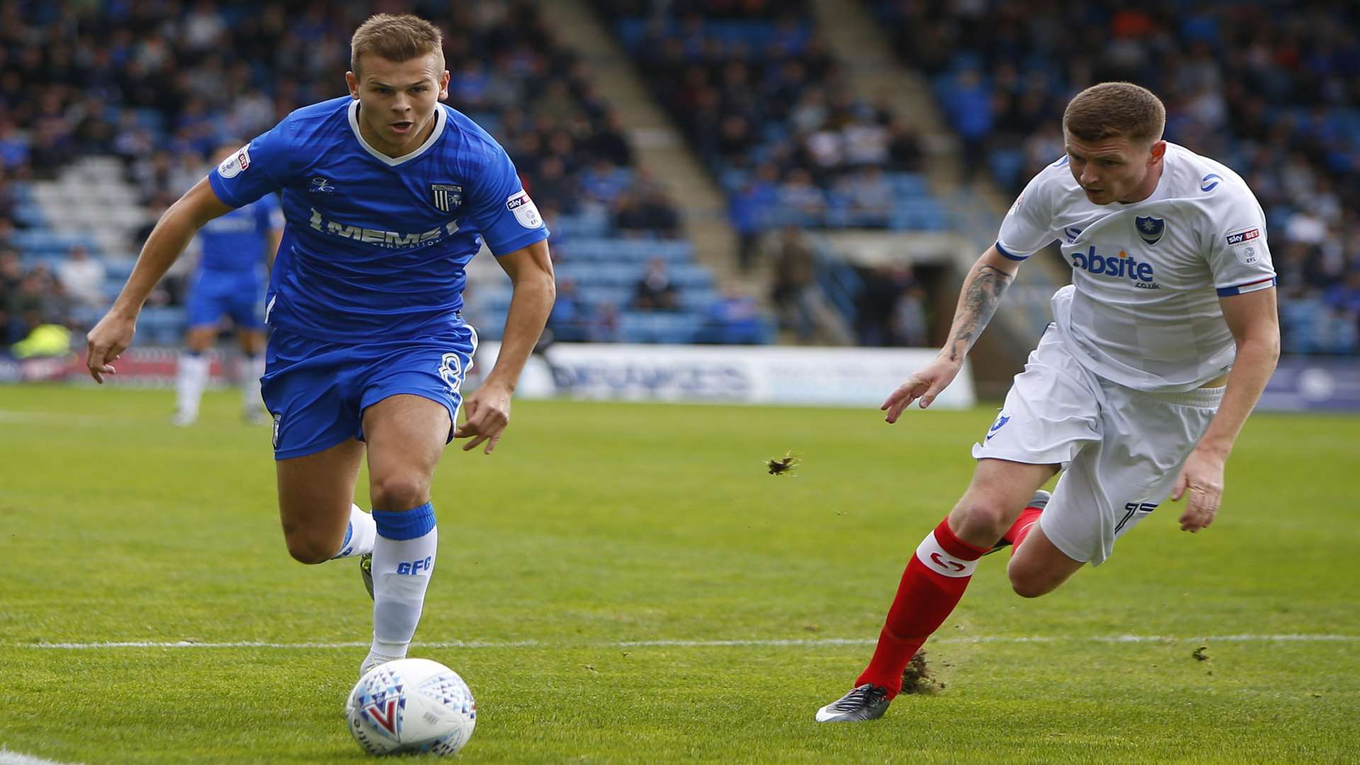 Jake Hessenthaler in action against Portsmouth Picture: Andy Jones