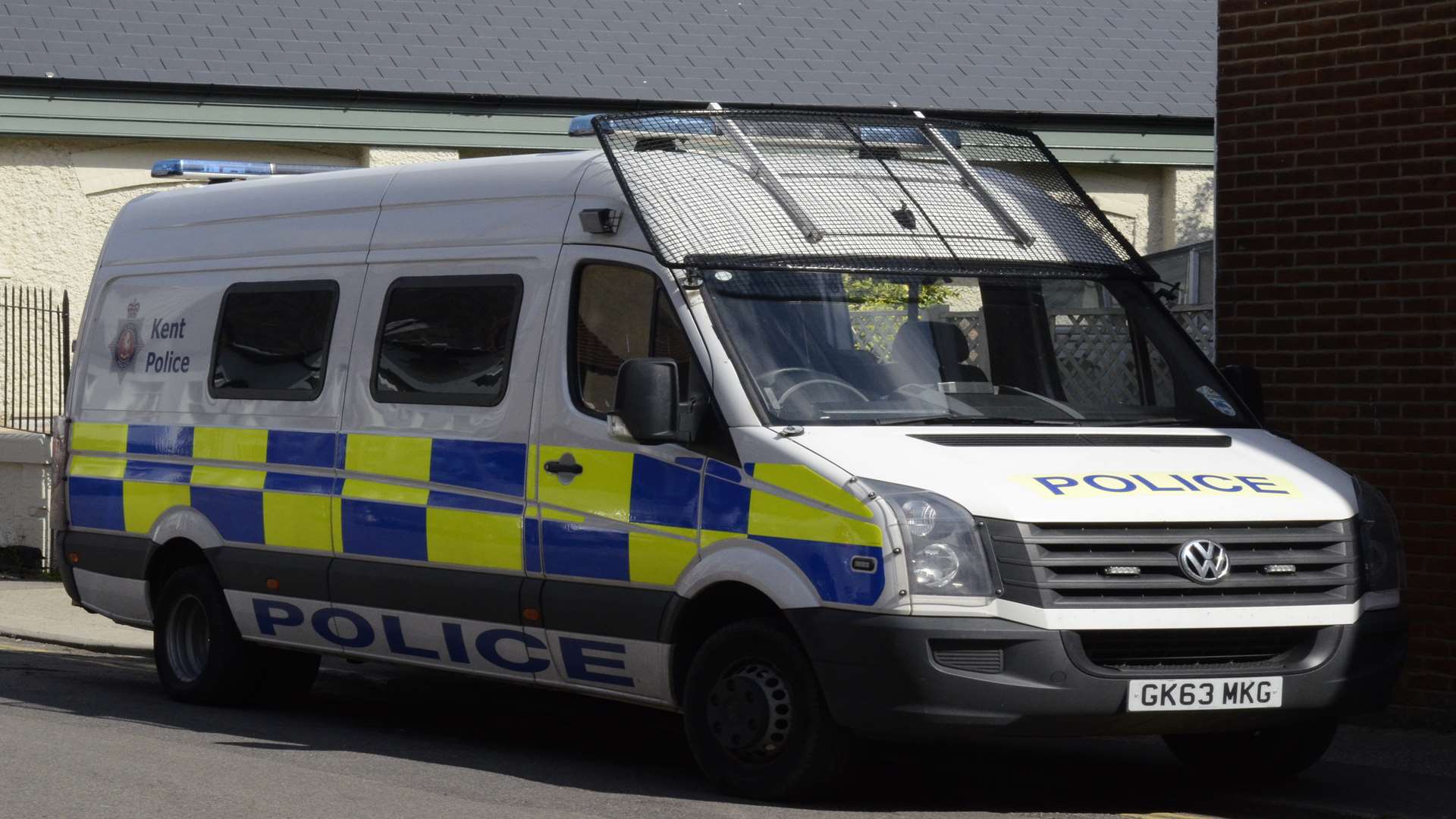 A police van was used during the raid
