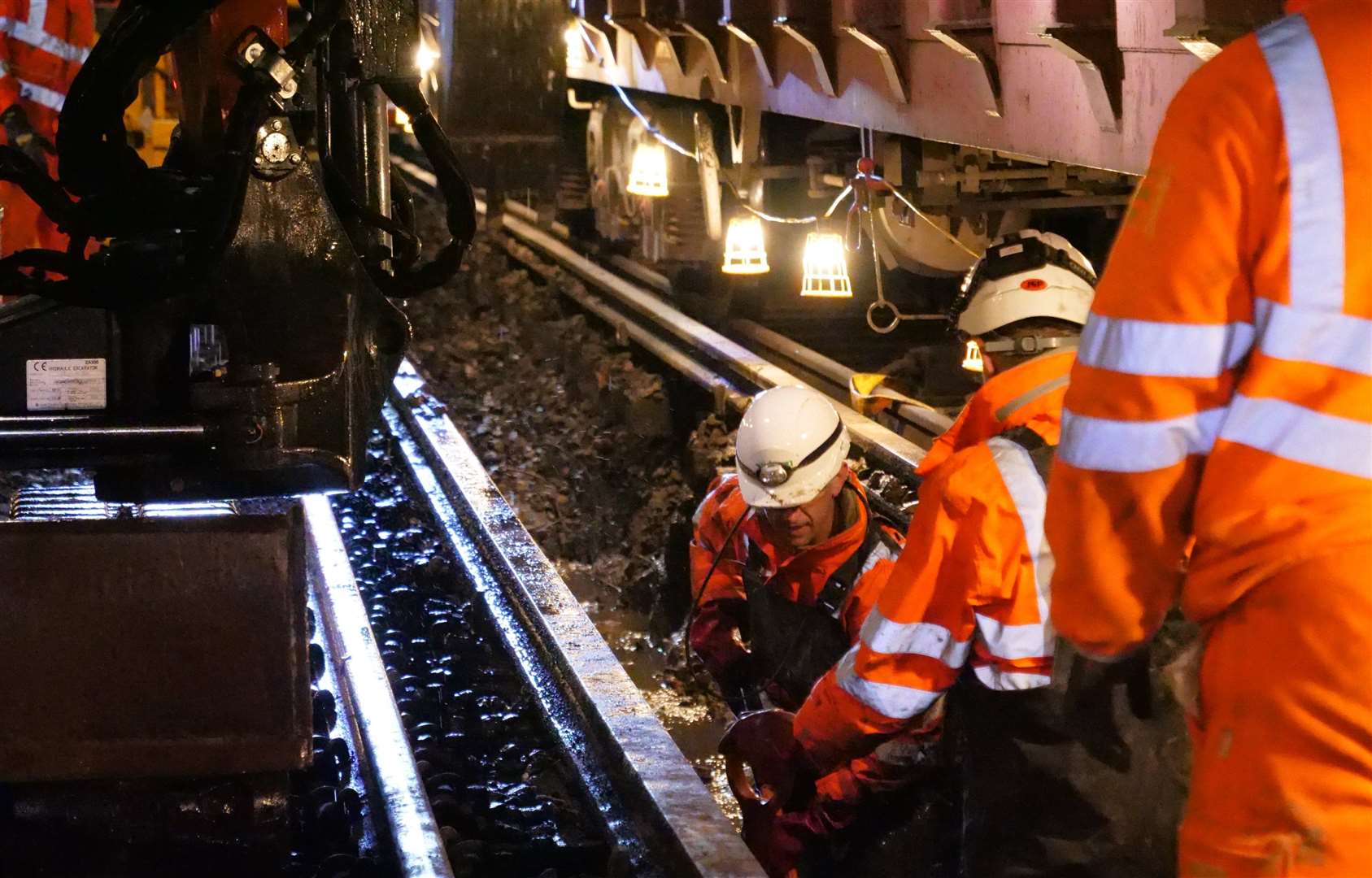 The Sevenoaks Tunnel was closed after a deluge of water came pouring through the roof. Picture: Network Rail