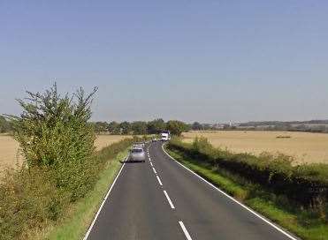 The crash happened on the A28 near Bethersden. Picture: Google.
