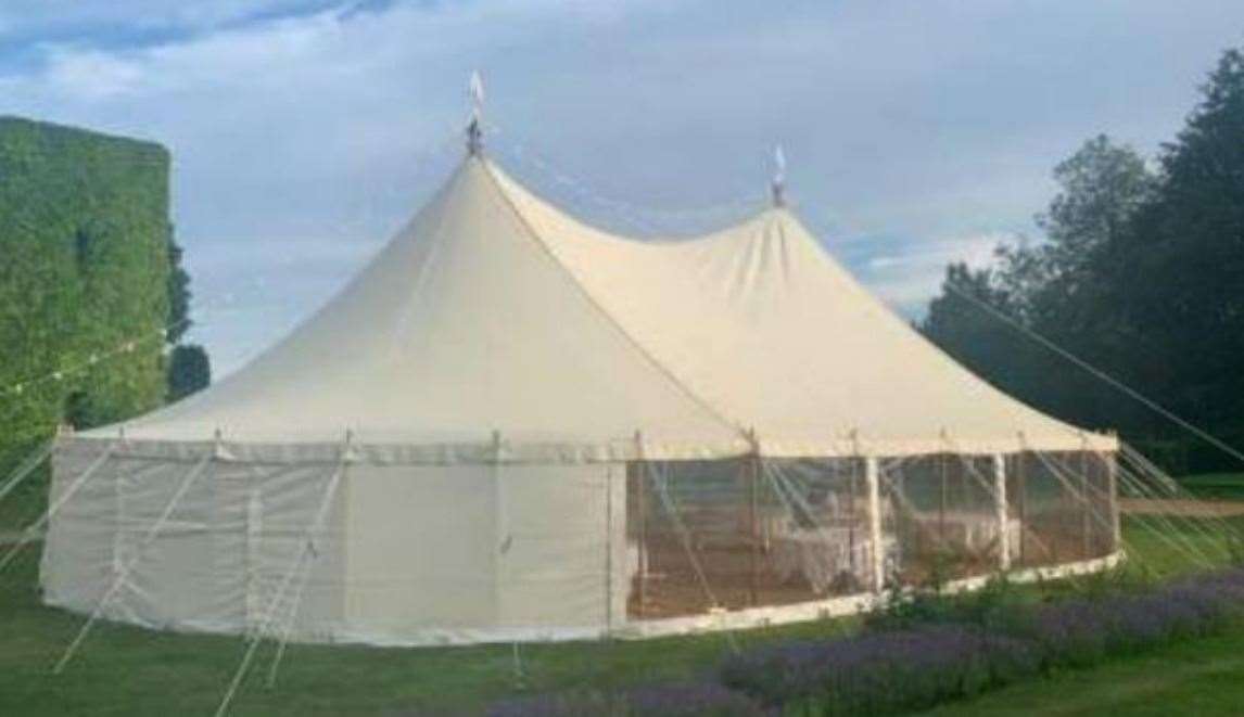 How the 150-guest marquee could look at Eastwell Manor
