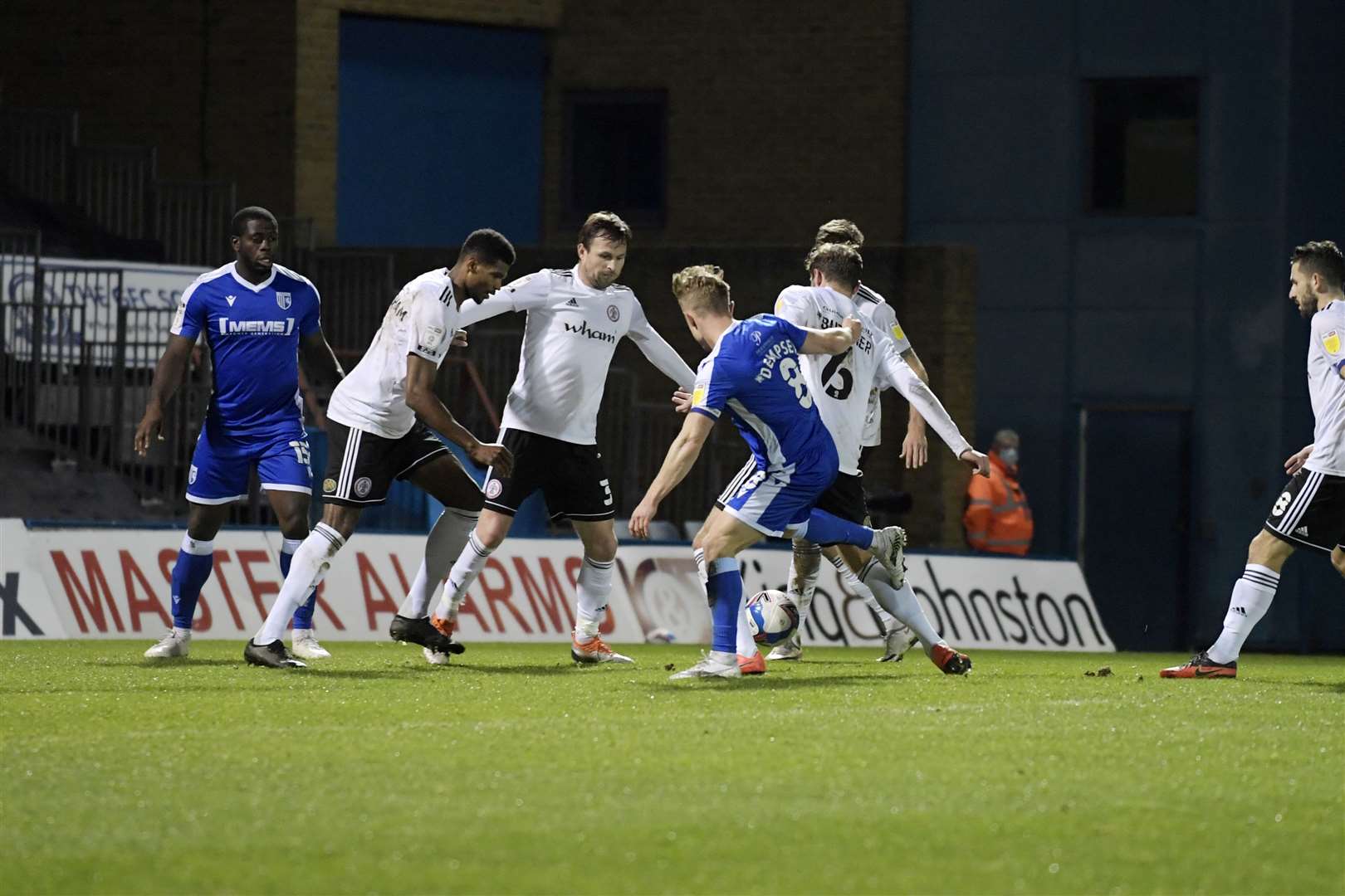 Captain Kyle Dempsey looks for a chance Picture: Barry Goodwin