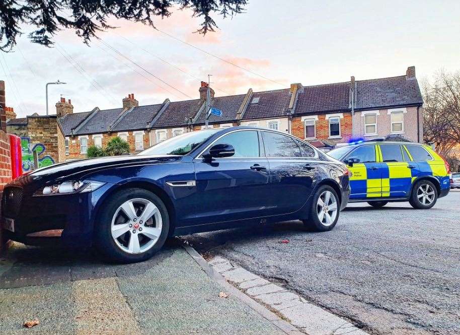 Officers on patrol in Northfleet stopped a Jaguar driver. Photo: @KentSpecials