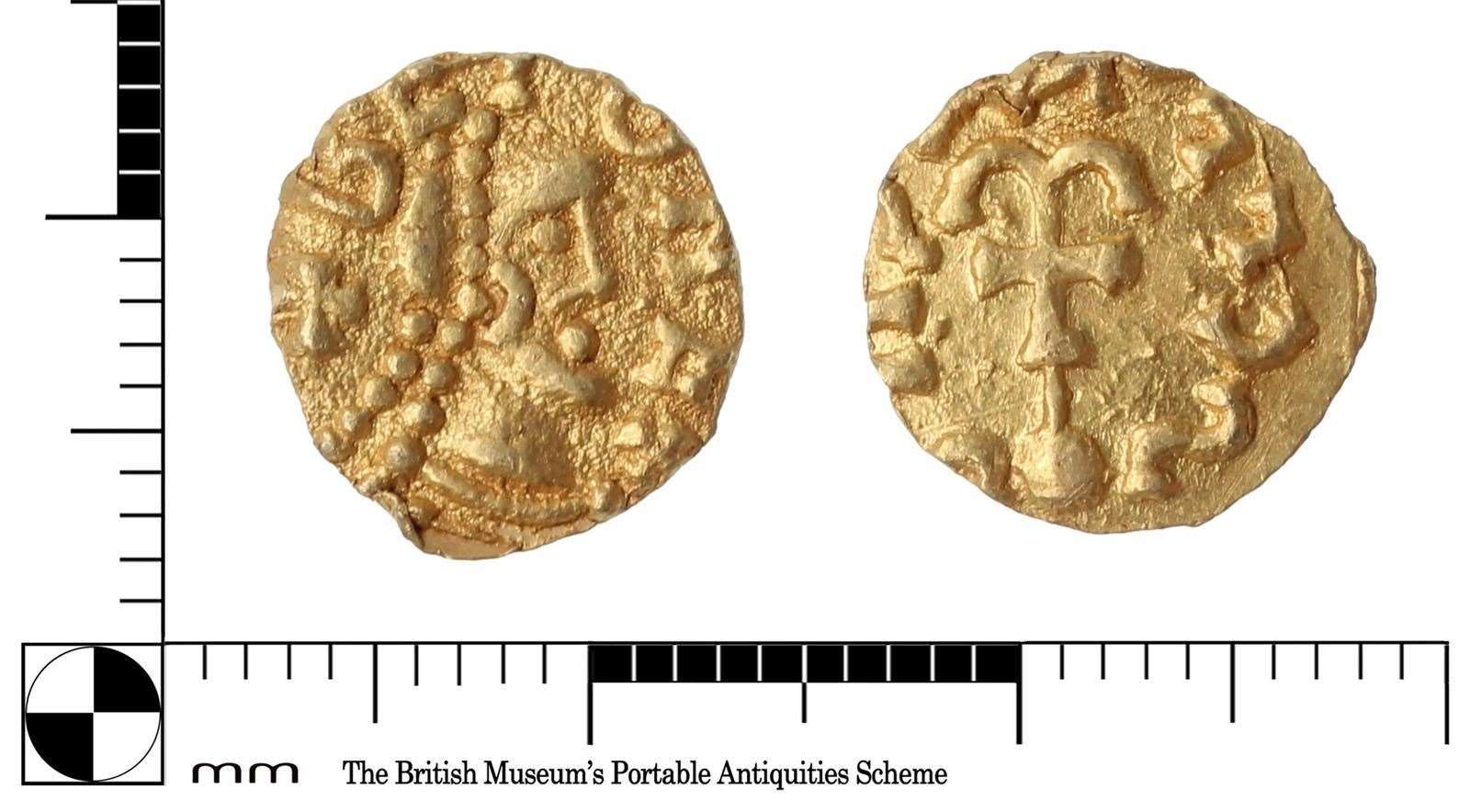 Another of the Merovingian gold tremissis found by David Callow