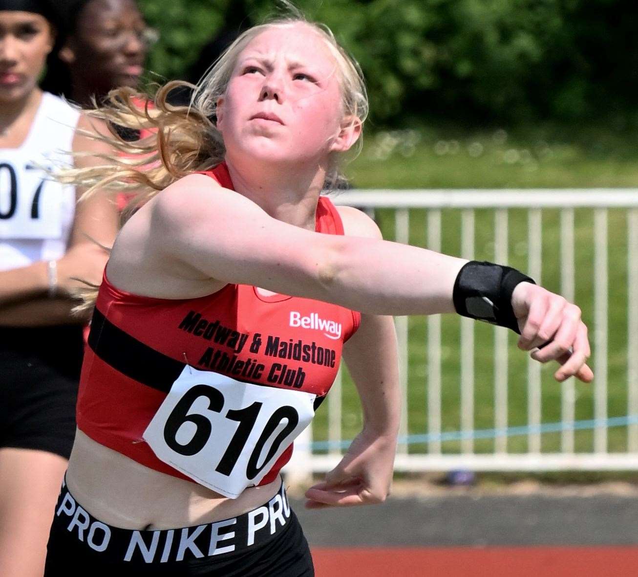 Medway & Maidstone AC’s Tilly Ryan claimed second spot in the Under-15 Girls’ shot. Picture: Simon Hildrew