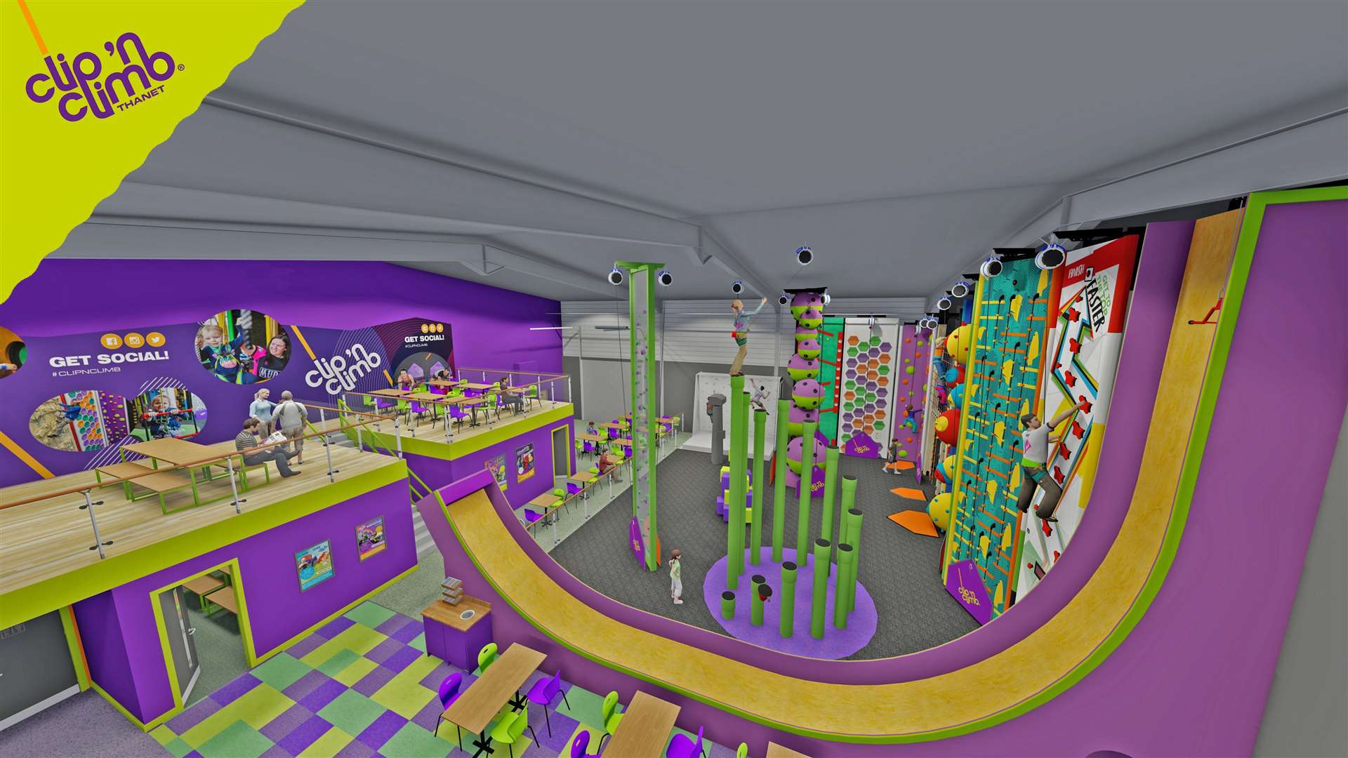 An image of how Clip n' Climb Thanet will look