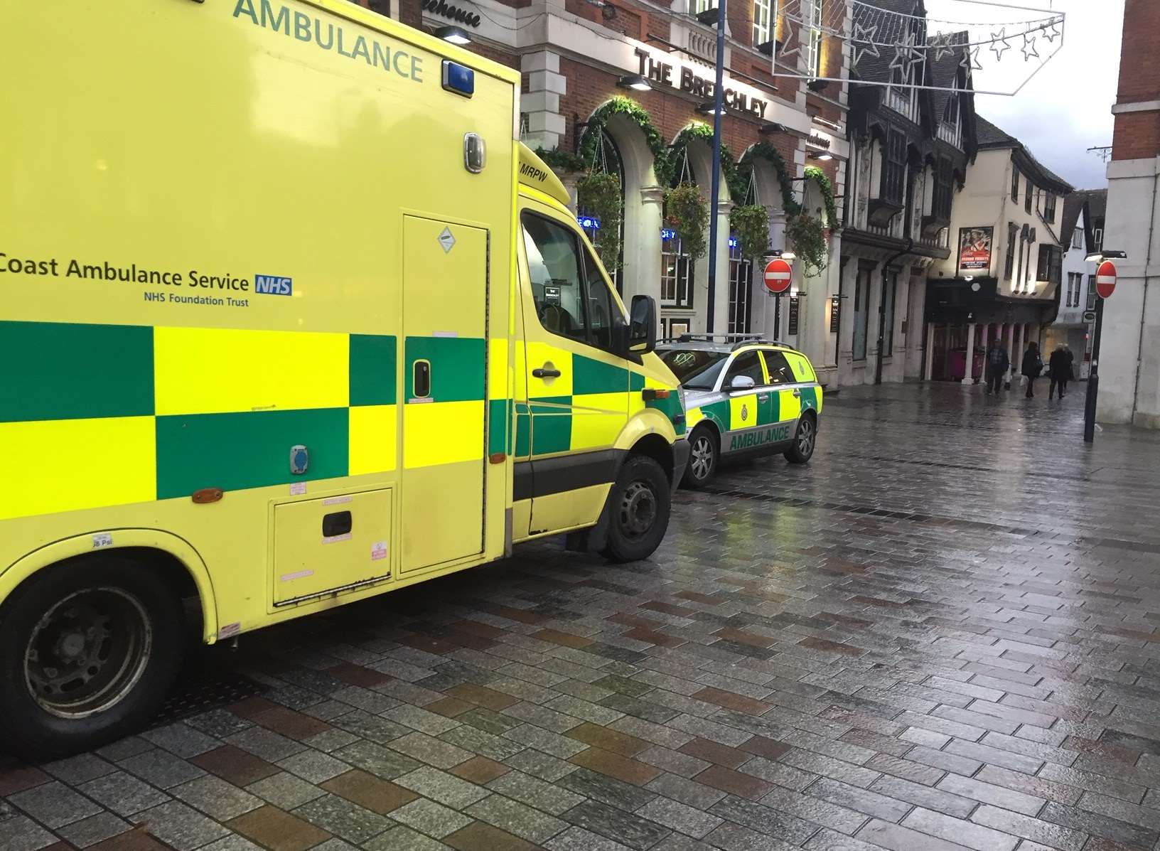 A first responder car and an ambulance were sent to The Brenchley.